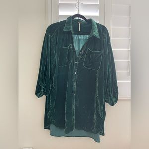 velvet shirt dress